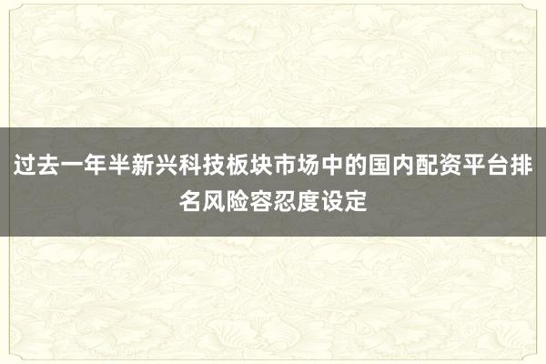 过去一年半新兴科技板块市场中的国内配资平台排名风险容忍度设定